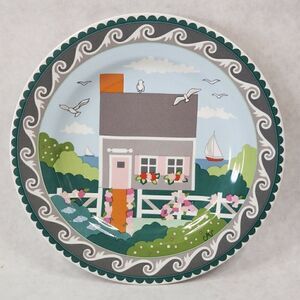 Nantucket by Sakura Salad Plate Claire Murray Sailboat Seagulls Flowers